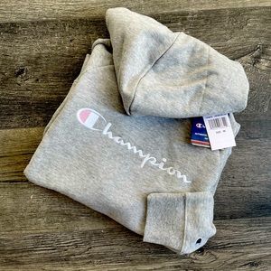 Girls Champion hoodie. Grey size Medium